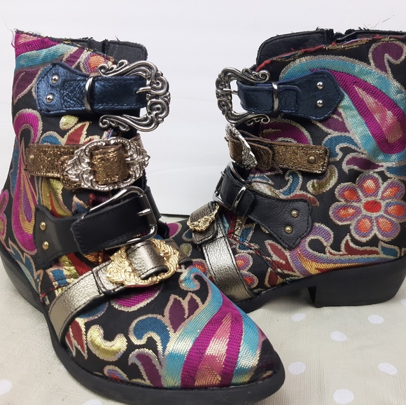 EXCLUSIVE Funky metallic boots Vintage Nego price - Picture 1 of 16